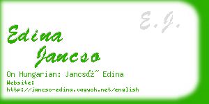 edina jancso business card